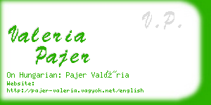 valeria pajer business card